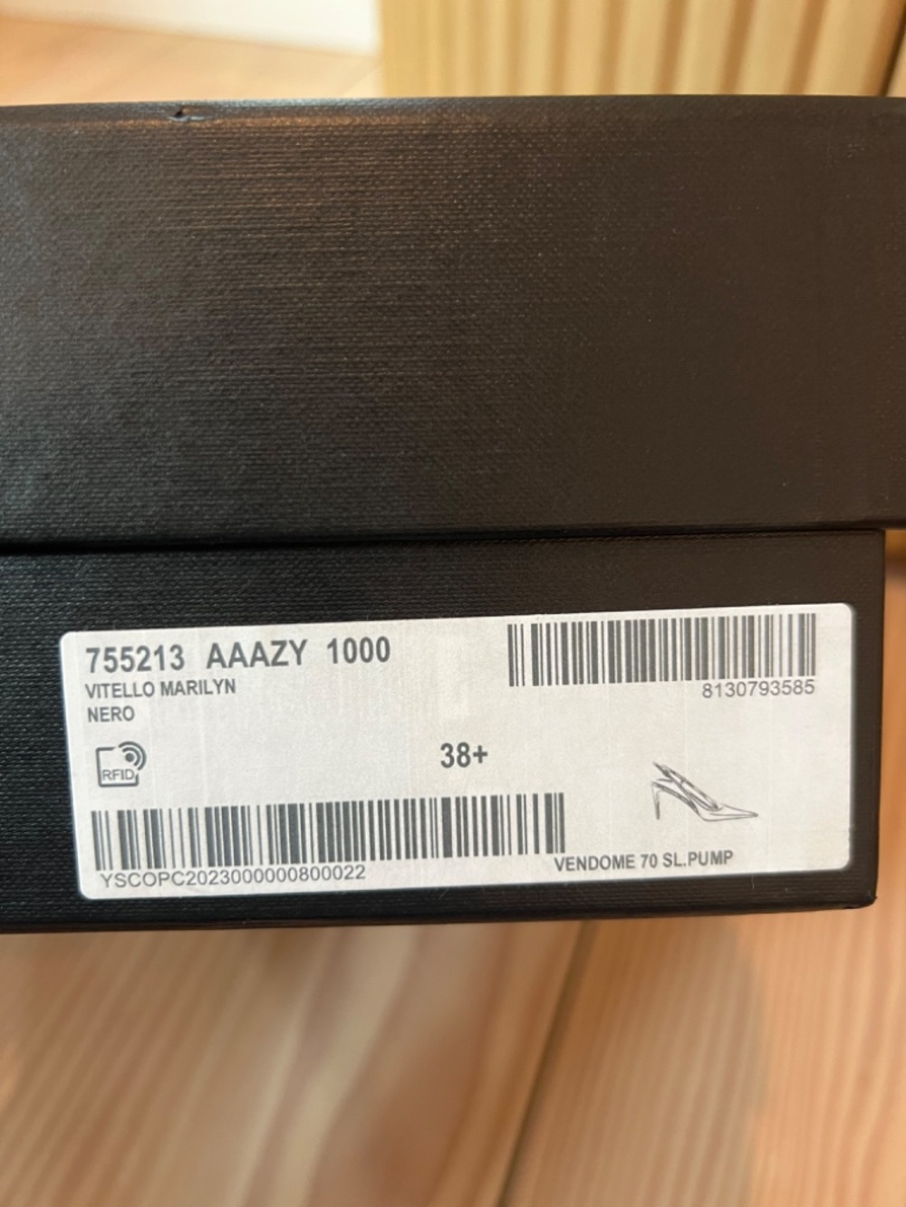 Saint Laurent Black Slingbacks Size 38.5 - Picture 8 of 10